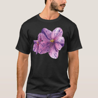 Camiseta Violetas africanas aquarelas