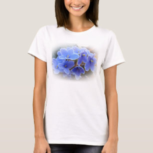 Camiseta Violetas africanas azuis