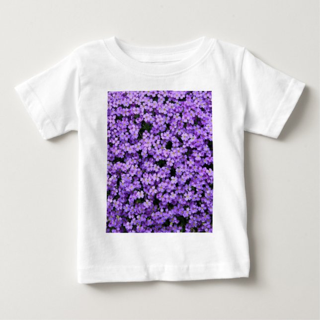 Camiseta Violetas Bebê Flores Violetas (Frente)