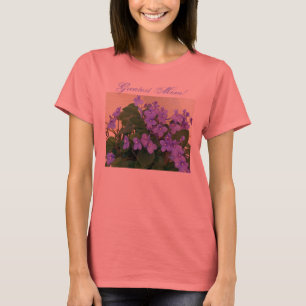 Camiseta Violetas do dia das mães