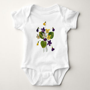 Camiseta Violetas selvagens Assorted feitas no bordado do