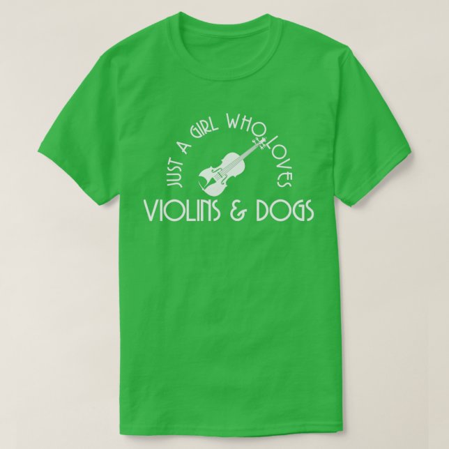 Camiseta Violin Dog GirlTShirt (Frente do Design)