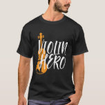 Camiseta Violin Hero Vintage - Música Violinista<br><div class="desc">Jogador de Violino Hero Violino. Design de fã de música da orquestra retrorreflectora da Vintage para aqueles tocando instrumento musical de corda em uma banda de música ou sinfonia. Legal mercadoria de amante de música clássica para violista, violinista, músico e artista. Perfeito para professor de violino, fã de orquestra e...</div>