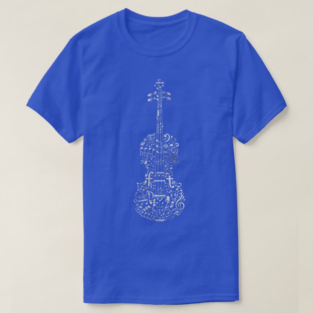 Camiseta Violin Musical Notes Cool Musicians Classical Musi (Frente do Design)