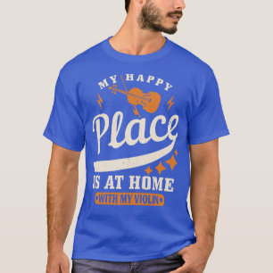 Camiseta Violin My Happy Place Está Em Casa