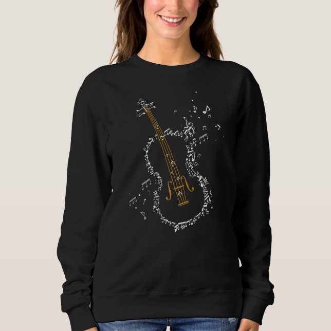Camiseta Violin Notes Music Violonist String Instrumento (Frente)