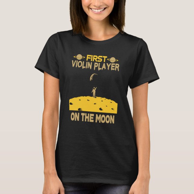 Camiseta Violin Player On The Moon (Frente)