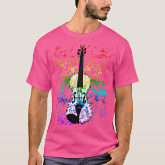Camiseta Violin Rainbow Colors Violinist String Player Orc