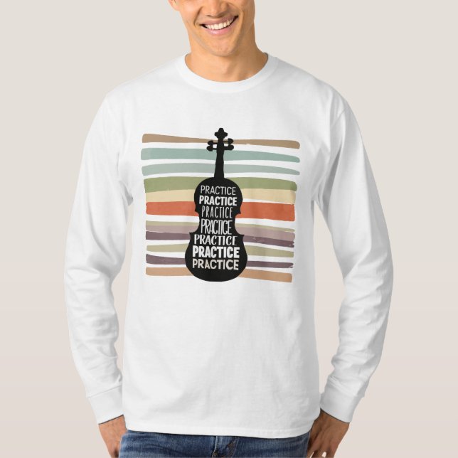 Camiseta violin retro (Frente)
