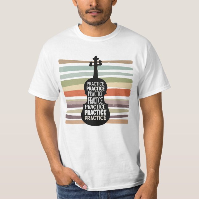 Camiseta violin retro (Frente)