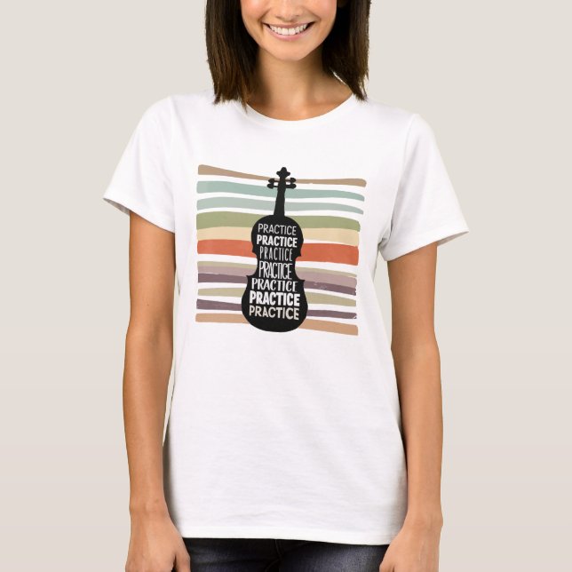 Camiseta violin retro (Frente)
