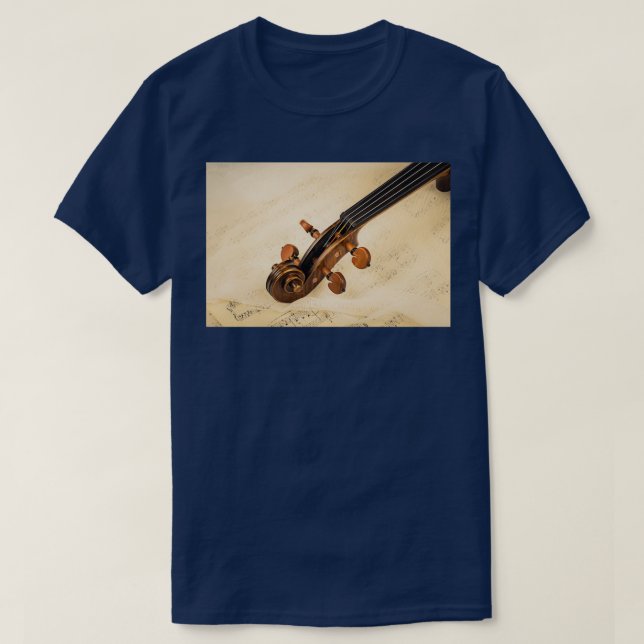 Camiseta Violin Scroll Premium TSirt (Frente do Design)