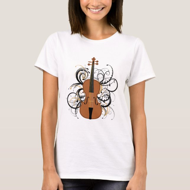 Camiseta Violin Swirls (Frente)