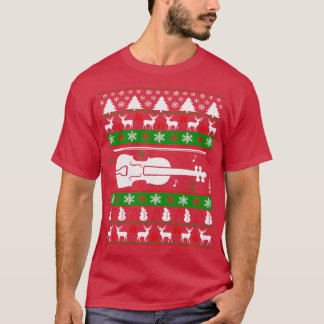 Camiseta Violin Ugly Christmas Sweater Para Amantes
