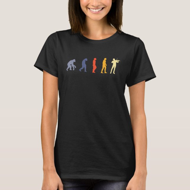 Camiseta Violin Vintage Evolution Violinista (Frente)