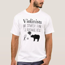 Camiseta Violina Engraçada - Urso Médio
