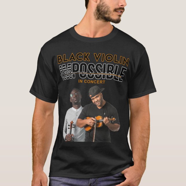 CAMISETA VIOLINA NEGRA - TOUR IMPOSSÍVEL 2020 (Frente)