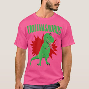 Camiseta Violinasaurus Violinista Orquestra de Dinossauros