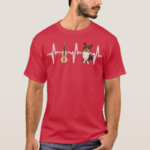 Camiseta Violine Cardigan Welsh Corgi Heartbeat Lover 
