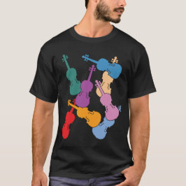 Camiseta Violínes Coloridos
