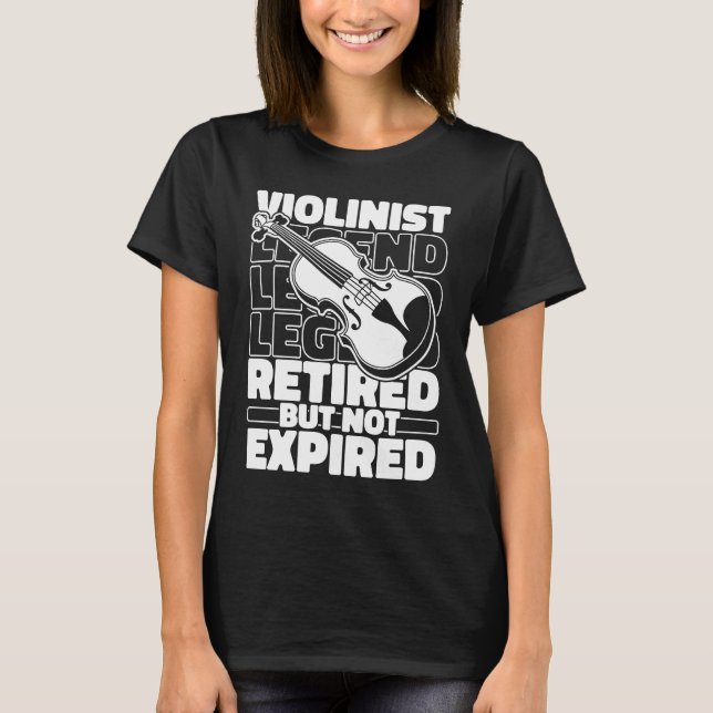 Camiseta Violinist Retired Fiddle Fiddler  Violin (Frente)