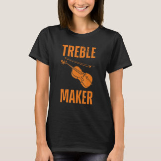 Camiseta Violinista Bonita Para Homens Violando Música Viol