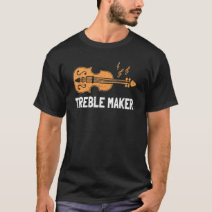 Camiseta Violinista Bonita Para Homens Violenta Música Viol