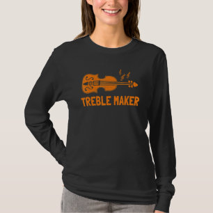 Camiseta Violinista Fofo Para Homens Mulheres Violino Músic