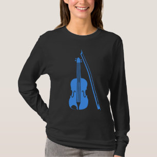 Camiseta Violino - azul bebé