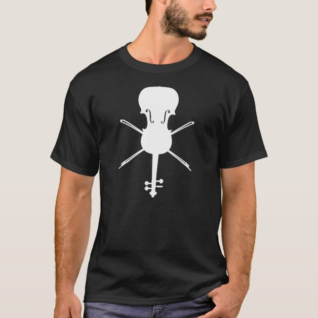 Camiseta Violino & bestas (crânio & Crossbones) (Frente)