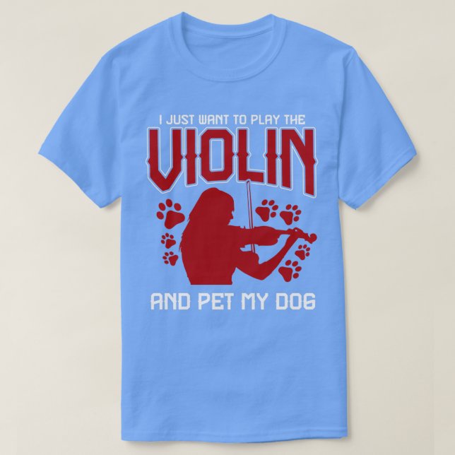 Camiseta Violino de cães (Frente do Design)