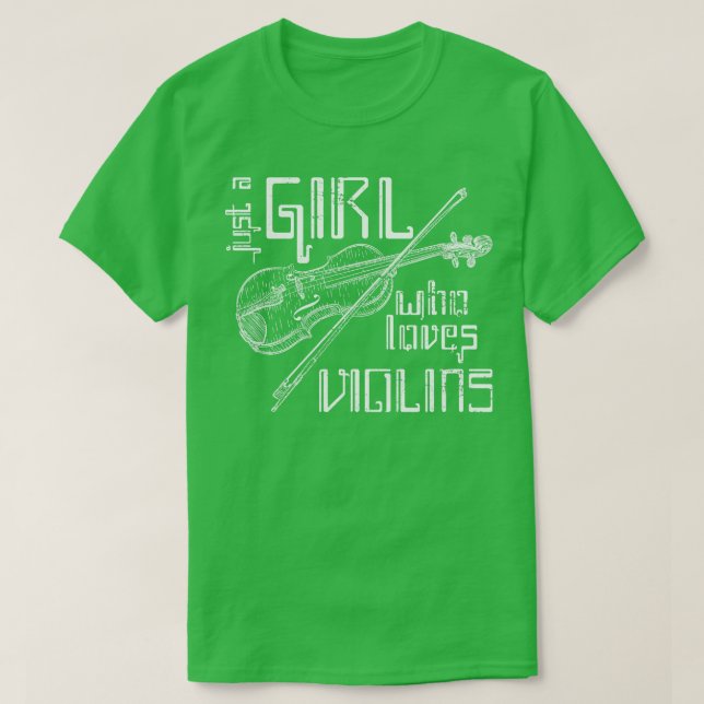 Camiseta Violino de Menina Violinista (Frente do Design)