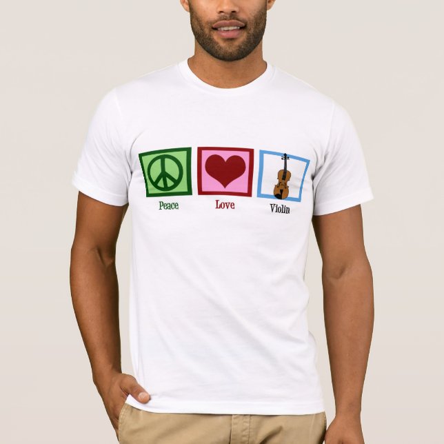 Camiseta Violino do amor da paz (Frente)