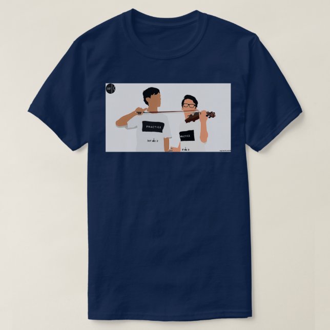 Camiseta violino do twoset um (Frente do Design)