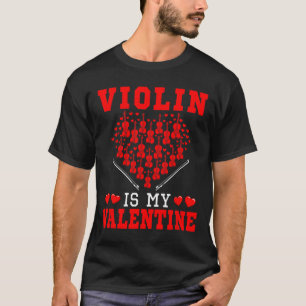 Camiseta Violino É Meu Instrumento de Equipe de Corações Do