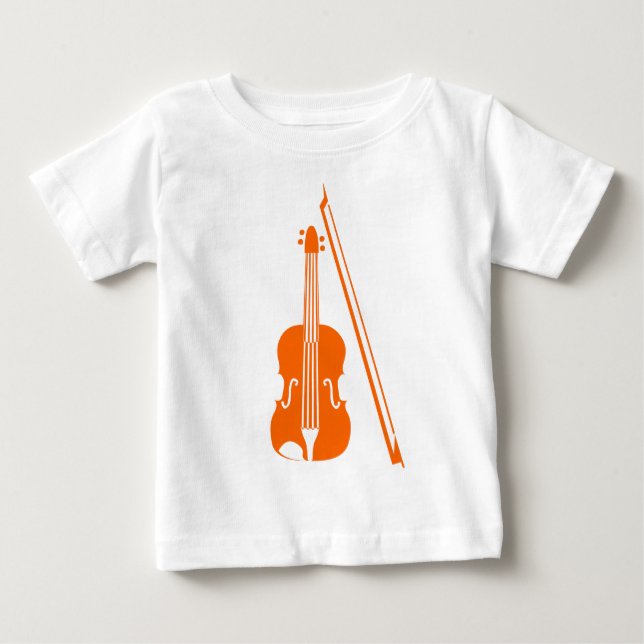 Camiseta Violino - Laranja (Frente)