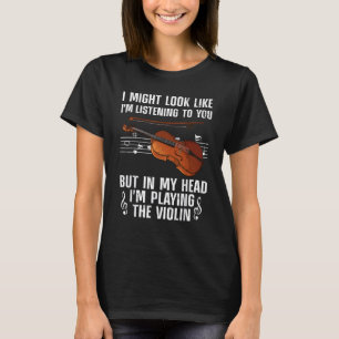Camiseta Violino legal para homens jogador violino Viola C