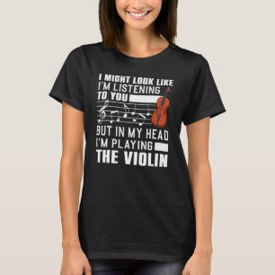 Camiseta Violino legal para homens jogador violino Viola C