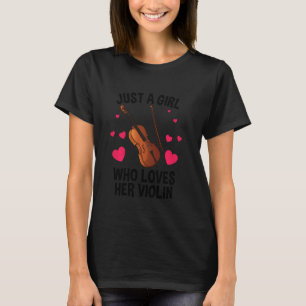 Camiseta Violino legal Para Mulheres Meninas Fiddle Música
