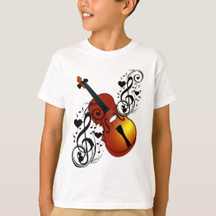 Camiseta Violino, Lover no Coração_