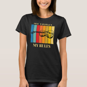 Camiseta violino meu violino minhas regras Violinista Instr