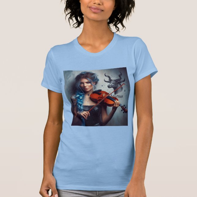 Camiseta Violino Musical Taurus Zodiac (Frente)