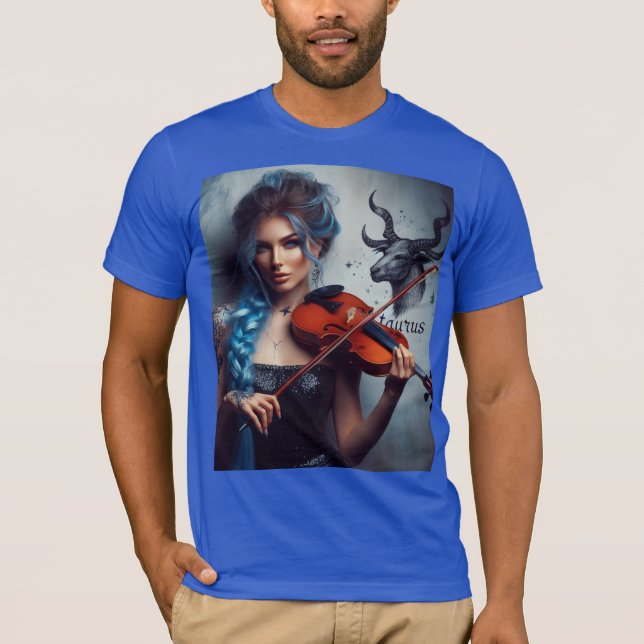 Camiseta Violino Musical Taurus Zodiac (Frente)