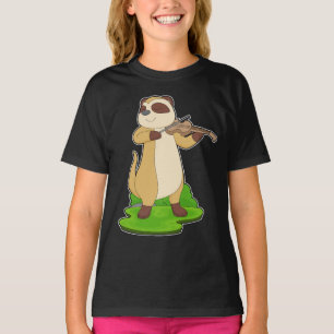 Camiseta Violino Músico Meerkat