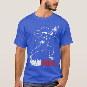 Camiseta Violino Ninja Violinista Fofo Músico Música Engraç