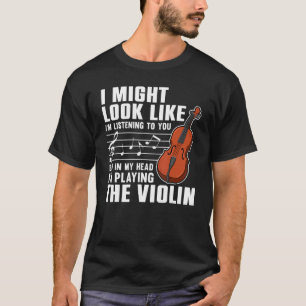 Camiseta Violino  Para Homens Mulheres Violinista Tocador d