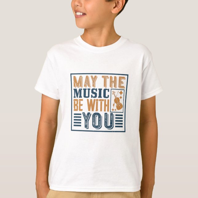 Camiseta Violino - Que a Música Esteja Com Você (Frente)