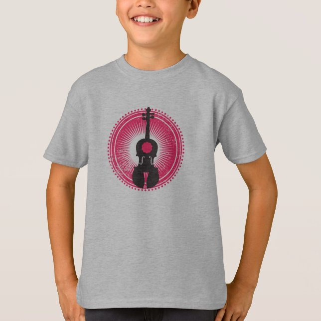 Camiseta Violino+T-shirt para meninos (Frente)