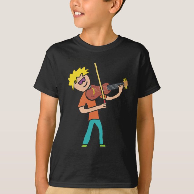 Camiseta Violino Tocando Violino (Frente)