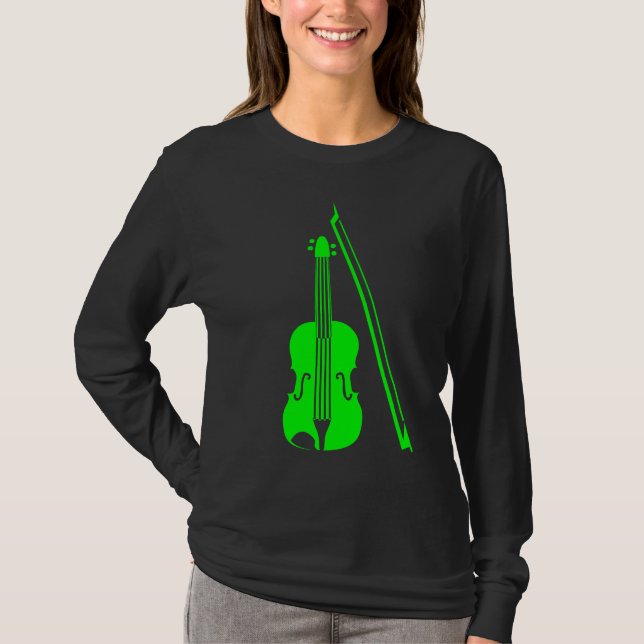 Camiseta Violino - Verde (Frente)